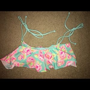 Floral Pattern Bathing Suit Top